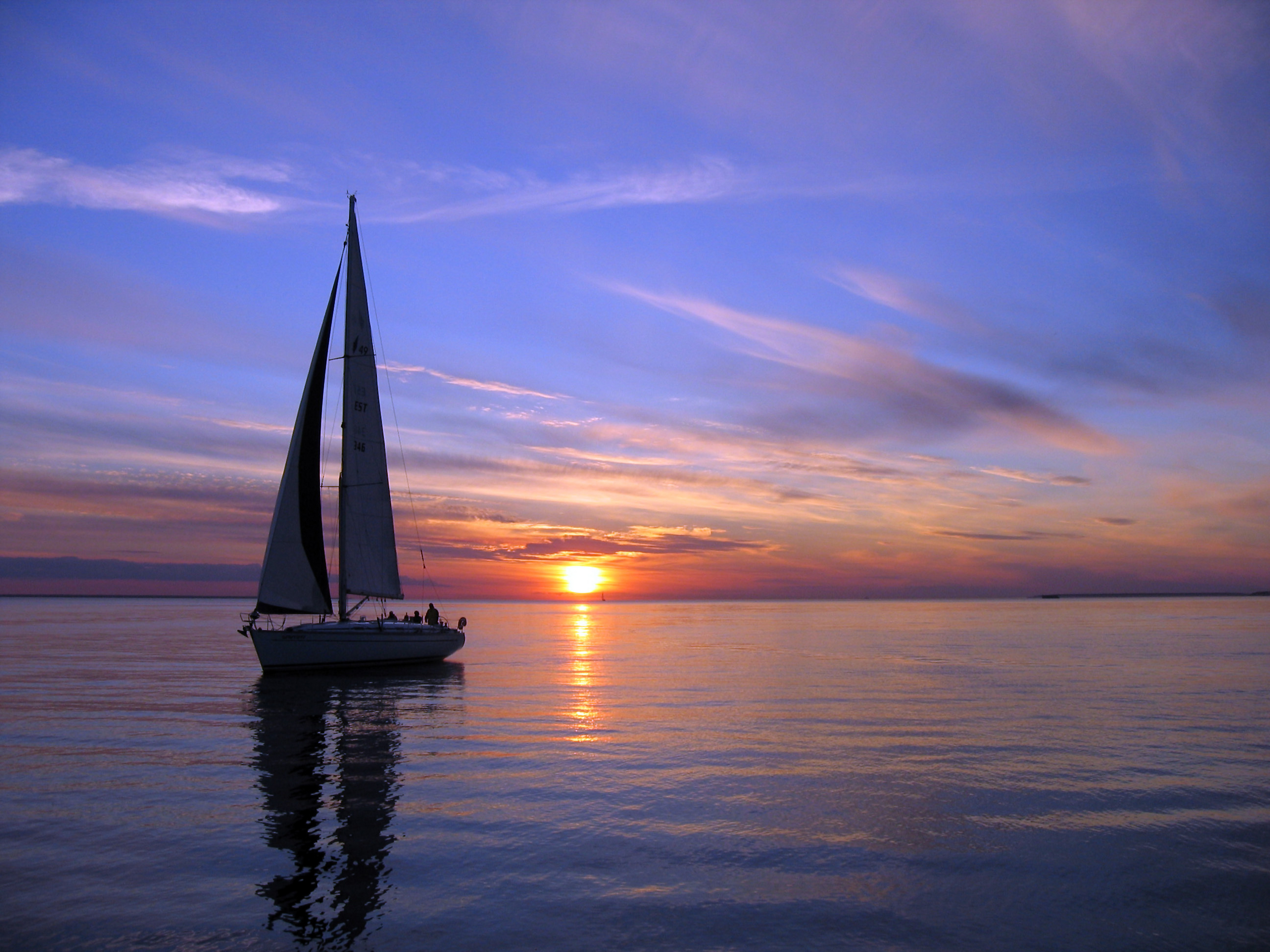 Sailboat at sundown